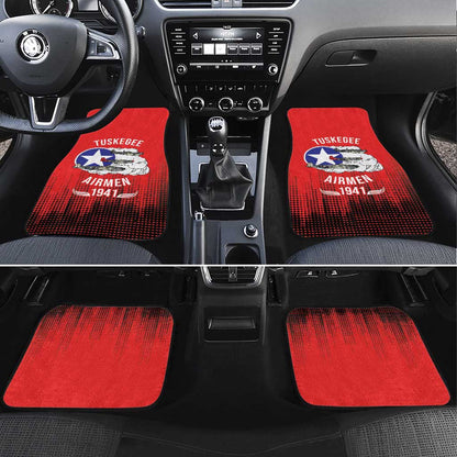 Tuskegee Red Tails Airmen WWII Tribute Car Mats 332nd Fighter Group - Red - African Pride