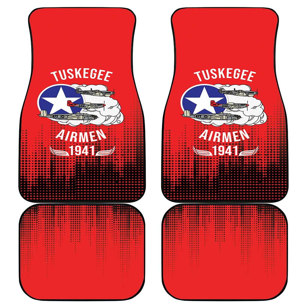 Tuskegee Red Tails Airmen WWII Tribute Car Mats 332nd Fighter Group - Red - African Pride