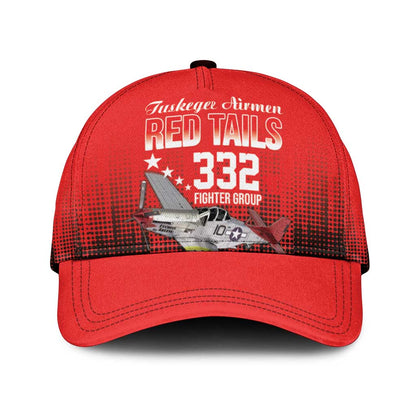 Tuskegee Red Tails Airmen WWII Tribute Classic Cap 332nd Fighter Group - Red - African Pride