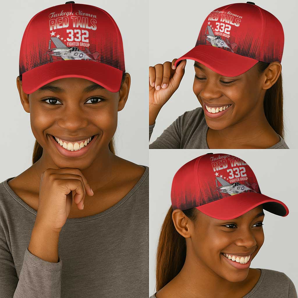 Tuskegee Red Tails Airmen WWII Tribute Classic Cap 332nd Fighter Group - Red - African Pride