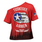 Tuskegee Red Tails Airmen WWII Tribute Cross Shoulder Shirt 332nd Fighter Group - Red
