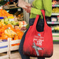 Tuskegee Red Tails Airmen WWII Tribute Grocery Bag 332nd Fighter Group - Red - African Pride