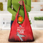Tuskegee Red Tails Airmen WWII Tribute Grocery Bag 332nd Fighter Group - Red - African Pride