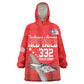 Tuskegee Red Tails Airmen WWII Tribute Kid Wearable Blanket Hoodie 332nd Fighter Group - Red - African Pride