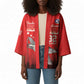 Tuskegee Red Tails Airmen WWII Tribute Kimono 332nd Fighter Group - Red