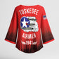 Tuskegee Red Tails Airmen WWII Tribute Kimono Sleeve Blouse 332nd Fighter Group - Red
