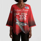 Tuskegee Red Tails Airmen WWII Tribute Kimono Sleeve Blouse 332nd Fighter Group - Red