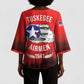 Tuskegee Red Tails Airmen WWII Tribute Kimono Sleeve Blouse 332nd Fighter Group - Red