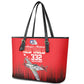 Tuskegee Red Tails Airmen WWII Tribute Leather Tote Bag 332nd Fighter Group - Red - African Pride