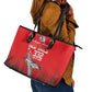 Tuskegee Red Tails Airmen WWII Tribute Leather Tote Bag 332nd Fighter Group - Red - African Pride