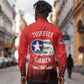 Tuskegee Red Tails Airmen WWII Tribute Long Sleeve Button Shirt 332nd Fighter Group - Red - African Pride