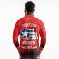 Tuskegee Red Tails Airmen WWII Tribute Long Sleeve Polo Shirt 332nd Fighter Group - Red - African Pride