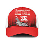 Tuskegee Red Tails Airmen WWII Tribute Mesh Trucker Cap 332nd Fighter Group - Red - African Pride