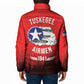Tuskegee Red Tails Airmen WWII Tribute Padded Jacket 332nd Fighter Group - Red