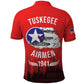 Tuskegee Red Tails Airmen WWII Tribute Polo Shirt 332nd Fighter Group - Red - African Pride