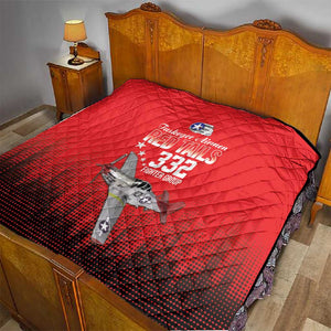 Tuskegee Red Tails Airmen WWII Tribute Quilt 332nd Fighter Group - Red - African Pride