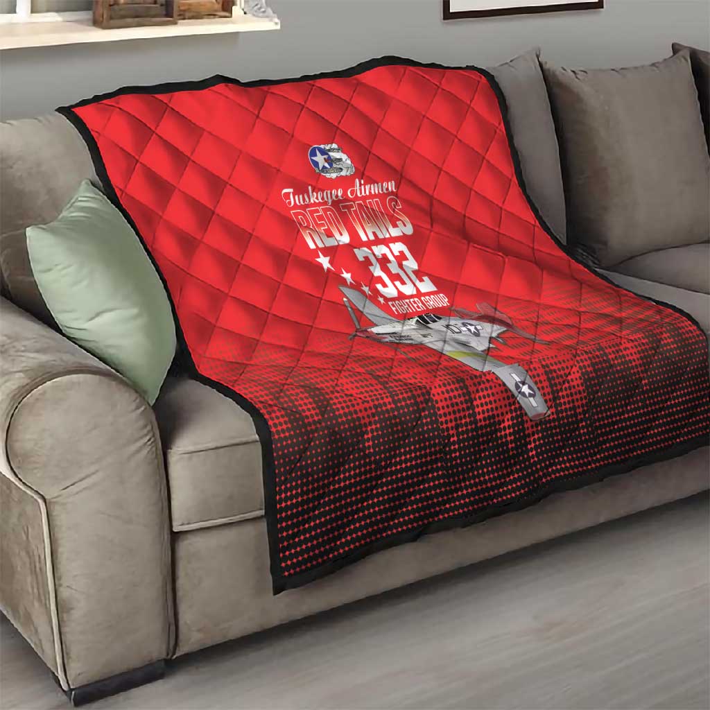 Tuskegee Red Tails Airmen WWII Tribute Quilt 332nd Fighter Group - Red - African Pride