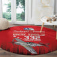 Tuskegee Red Tails Airmen WWII Tribute Round Carpet 332nd Fighter Group - Red - African Pride