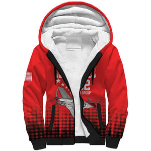 Tuskegee Red Tails Airmen WWII Tribute Sherpa Hoodie 332nd Fighter Group - Red - African Pride