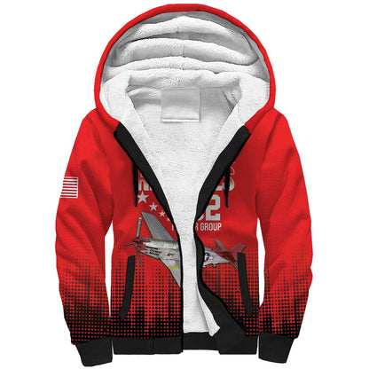 Tuskegee Red Tails Airmen WWII Tribute Sherpa Hoodie 332nd Fighter Group - Red - African Pride