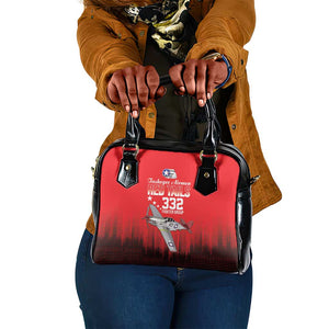 Tuskegee Red Tails Airmen WWII Tribute Shoulder Handbag 332nd Fighter Group - Red - African Pride