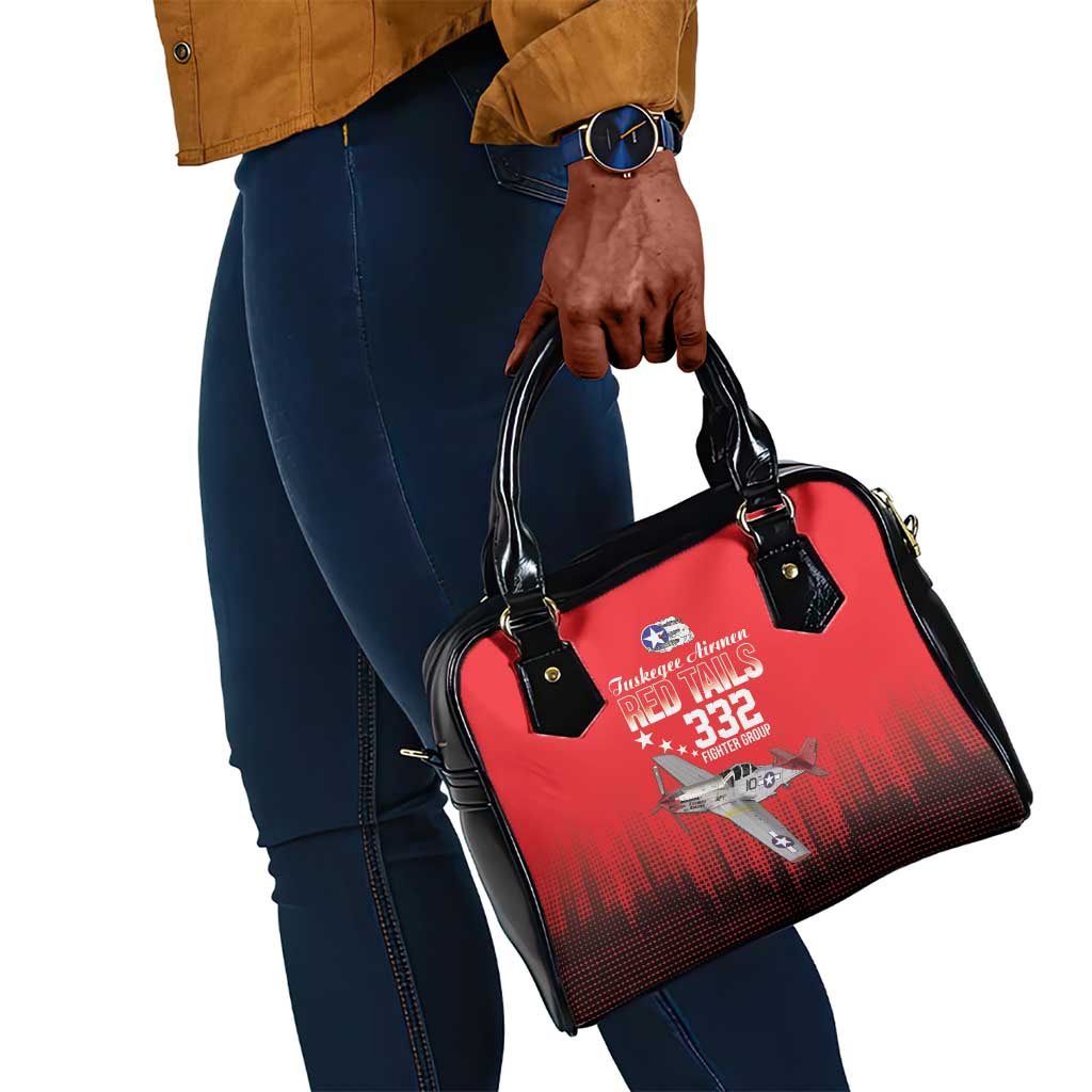 Tuskegee Red Tails Airmen WWII Tribute Shoulder Handbag 332nd Fighter Group - Red - African Pride