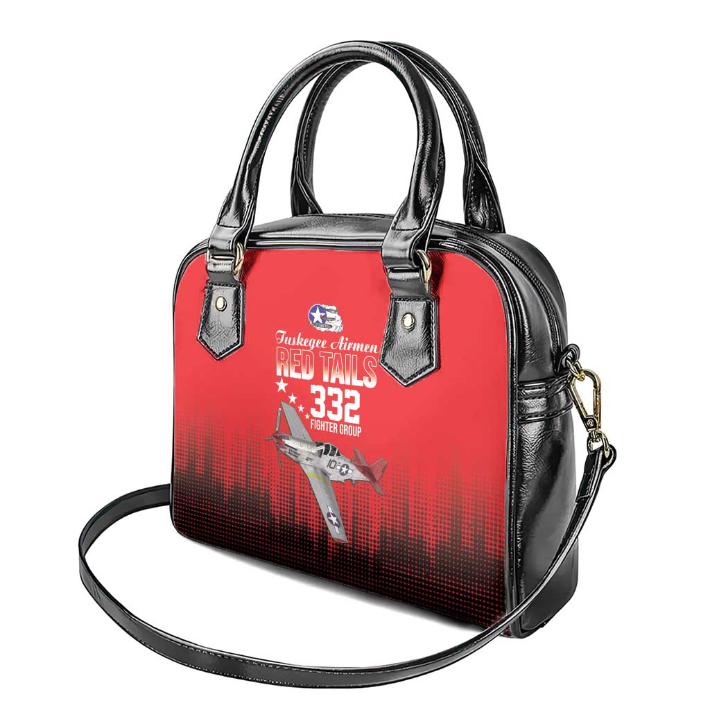 Tuskegee Red Tails Airmen WWII Tribute Shoulder Handbag 332nd Fighter Group - Red - African Pride