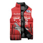 Tuskegee Red Tails Airmen WWII Tribute Sleeveless Puffer Jacket 332nd Fighter Group - Red