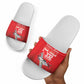 Tuskegee Red Tails Airmen WWII Tribute Slide Sandals 332nd Fighter Group - Red
