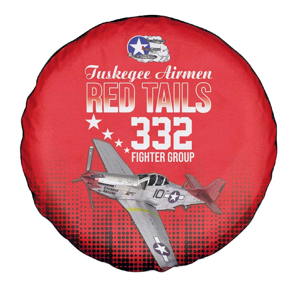 Tuskegee Red Tails Airmen WWII Tribute Spare Tire Cover 332nd Fighter Group - Red - African Pride