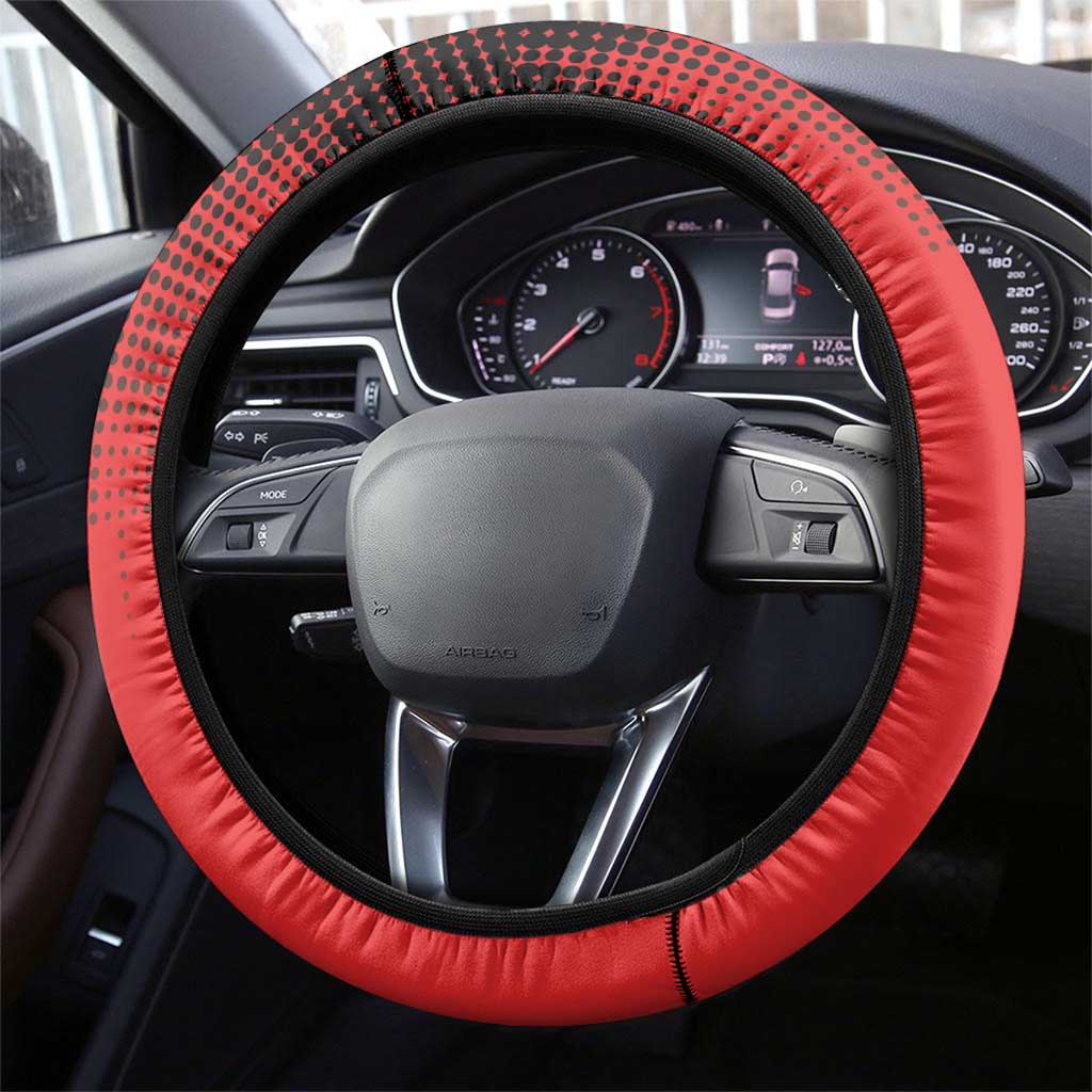 Tuskegee Red Tails Airmen WWII Tribute Steering Wheel Cover 332nd Fighter Group - Red - African Pride
