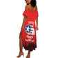 Tuskegee Red Tails Airmen WWII Tribute Summer Maxi Dress 332nd Fighter Group - Red - African Pride