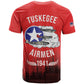 Tuskegee Red Tails Airmen WWII Tribute T shirt 332nd Fighter Group - Red - African Pride