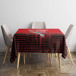 Tuskegee Red Tails Airmen WWII Tribute Tablecloth 332nd Fighter Group - Red - African Pride