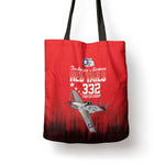 Tuskegee Red Tails Airmen WWII Tribute Tote Bag 332nd Fighter Group - Red