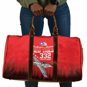 Tuskegee Red Tails Airmen WWII Tribute Travel Bag 332nd Fighter Group - Red