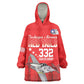 Tuskegee Red Tails Airmen WWII Tribute Wearable Blanket Hoodie 332nd Fighter Group - Red - African Pride