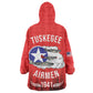 Tuskegee Red Tails Airmen WWII Tribute Wearable Blanket Hoodie 332nd Fighter Group - Red - African Pride