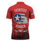Tuskegee Red Tails Airmen WWII Tribute Zipper Polo Shirt 332nd Fighter Group - Red