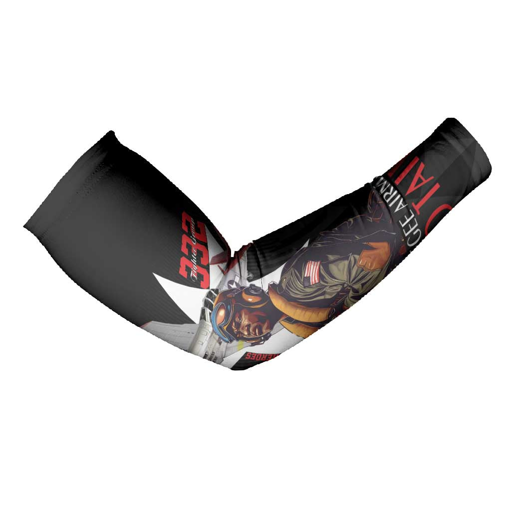 Tuskegee Airmen Red Tails Legacy Arm Sleeves African American Pilots - Black