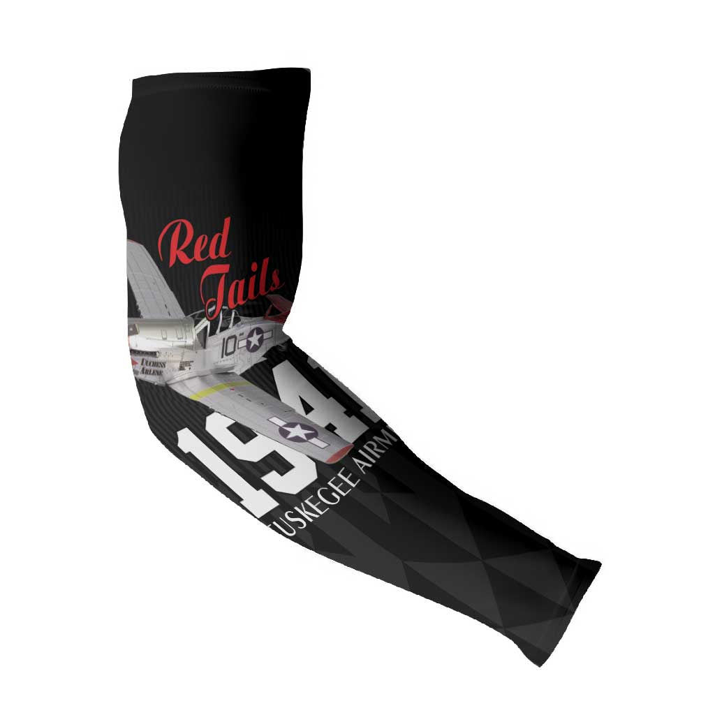 Tuskegee Airmen Red Tails Legacy Arm Sleeves African American Pilots - Black
