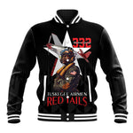 Tuskegee Airmen Red Tails Legacy Baseball Jacket African American Pilots - Black - African Pride