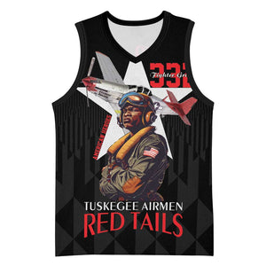 Tuskegee Airmen Red Tails Legacy Basketball Jersey African American Pilots - Black - African Pride
