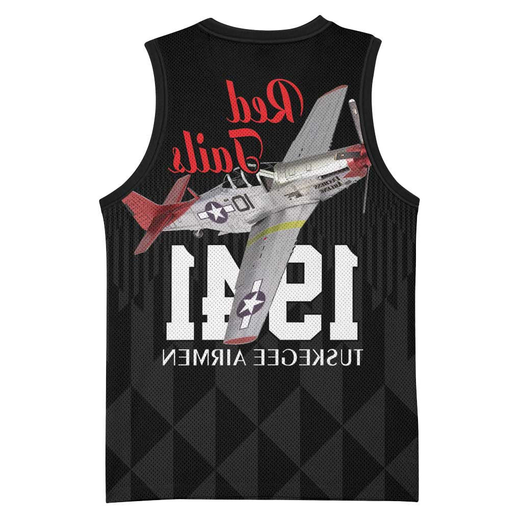 Tuskegee Airmen Red Tails Legacy Basketball Jersey African American Pilots - Black - African Pride