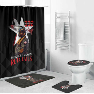 Tuskegee Airmen Red Tails Legacy Bathroom Set African American Pilots - Black
