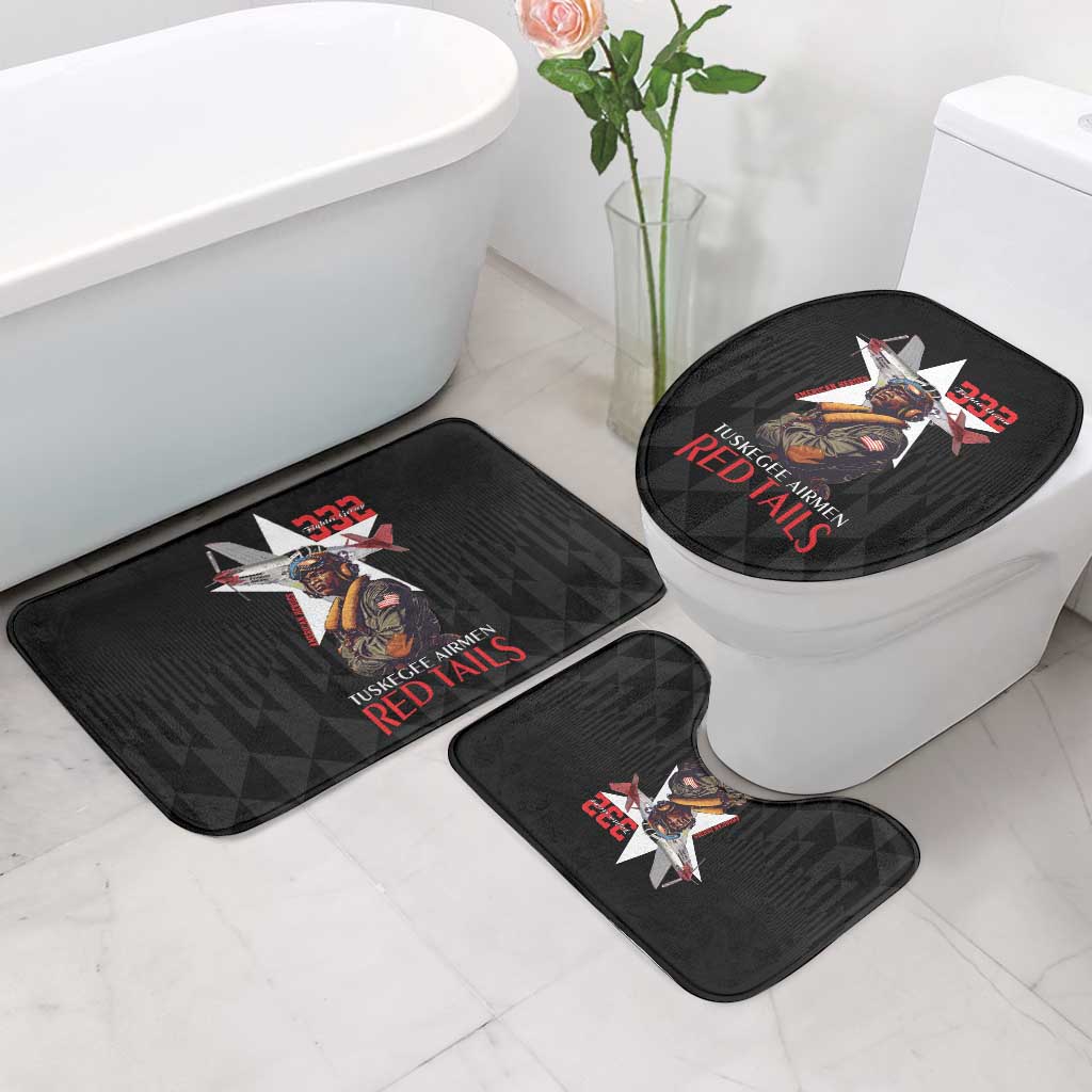 Tuskegee Airmen Red Tails Legacy Bathroom Set African American Pilots - Black