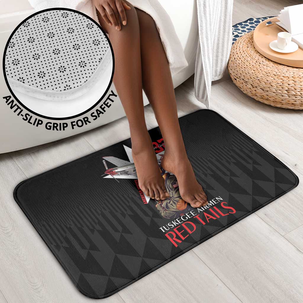 Tuskegee Airmen Red Tails Legacy Bathroom Set African American Pilots - Black