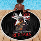 Tuskegee Airmen Red Tails Legacy Beach Blanket African American Pilots - Black - African Pride
