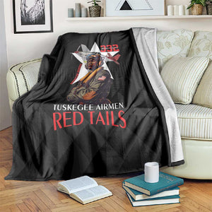 Tuskegee Airmen Red Tails Legacy Blanket African American Pilots - Black - African Pride
