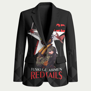 Tuskegee Airmen Red Tails Legacy Blazer African American Pilots - Black